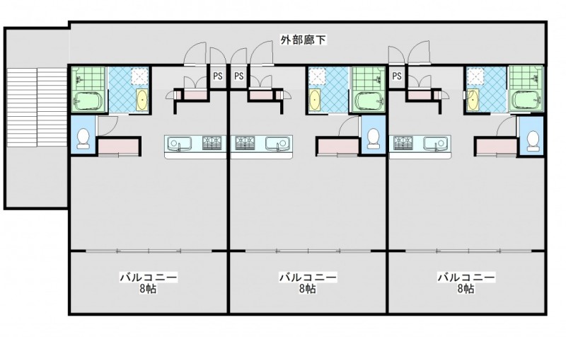 2F3F 全体間取り図　４D